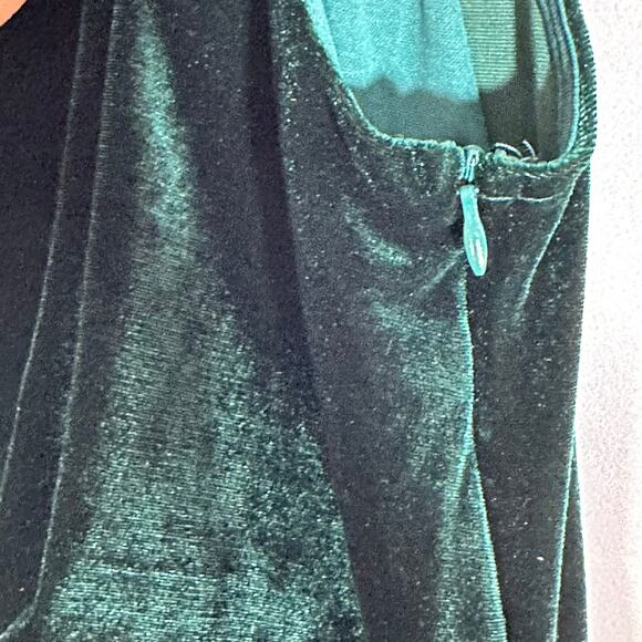 LULUS Candlelit Date Forest Green Velvet One-Shoulder Bodycon Dress Womens S NWT - Picture 5 of 12